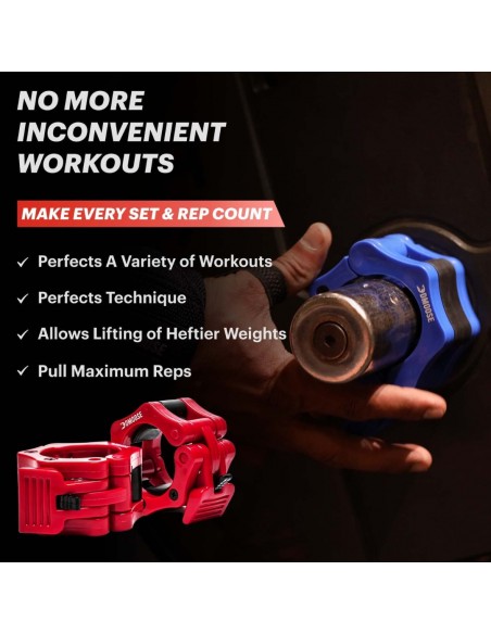 Abrazaderas/Seguros Originales para Barras Olímpicas - (Par) Amarillas