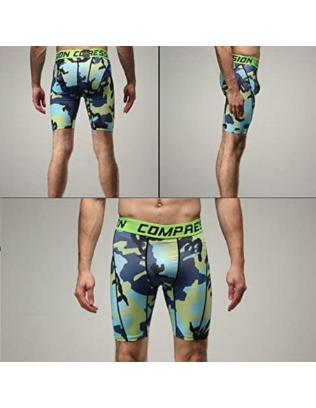 Licras de compresión para Hombre - talla L - Azul Camuflado