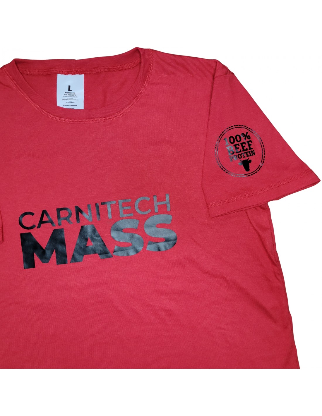 Camiseta CarnitechMass - marca Atlhetica Nutrition - Talla M y L