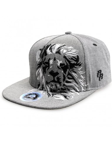 Gorra de béisbol con bordado de animales con correa de cuero