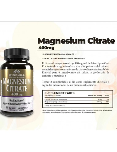 Windmill Magnesio Citrato 400MG