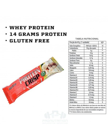 Integral Protein Crisp Bar - Leche con crema de avellana - 1und