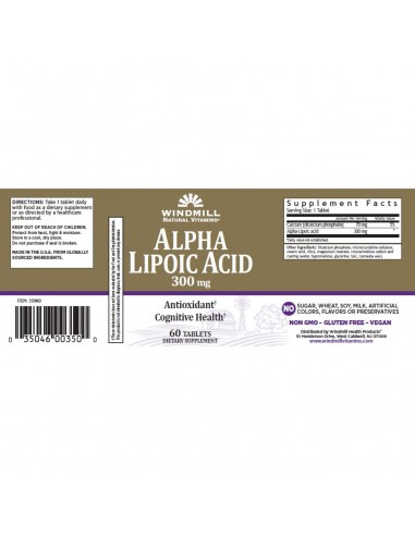 Windmill Alpha Lipoic Acid 300 Mg