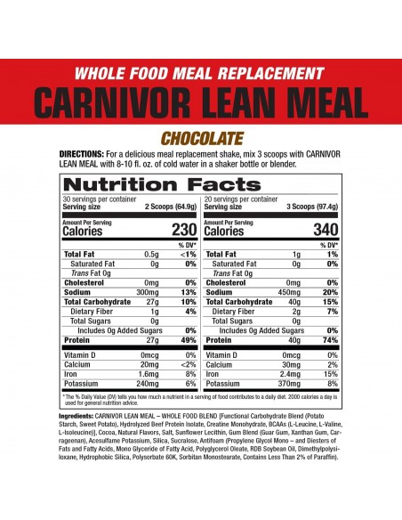 CARNIVOR LEAN MEAL - 4.34 Libras