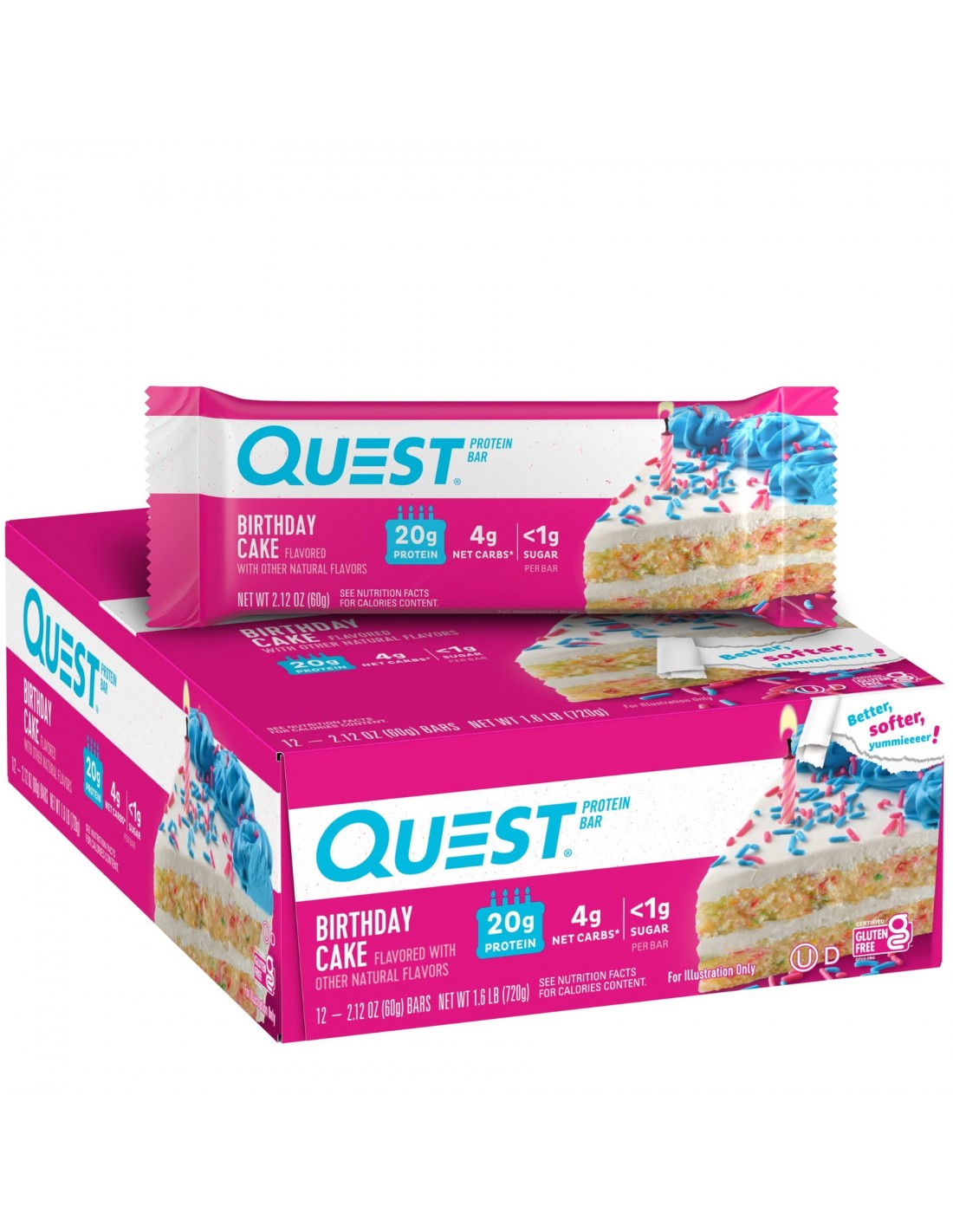 Questbar Birthday Cake - 1 Barra proteina