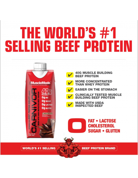 Musclemeds Carnivor Isolate Protein Shake Chocolate 1 Unidad/500ml