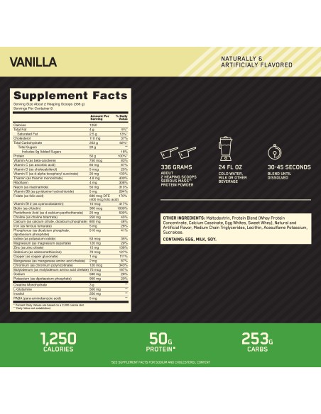 Optimum Nutrition Serious Mass 12 libras