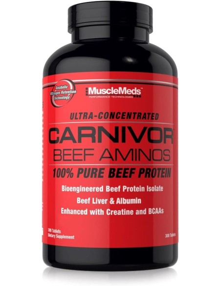 Musclemeds Carnivor Beef Aminos - 300 cápsulas