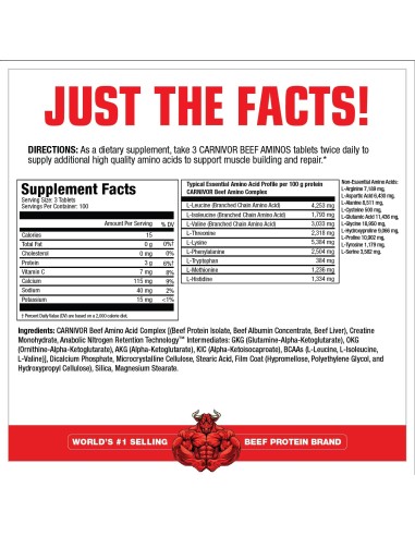 Musclemeds Carnivor Beef Aminos - 300 cápsulas