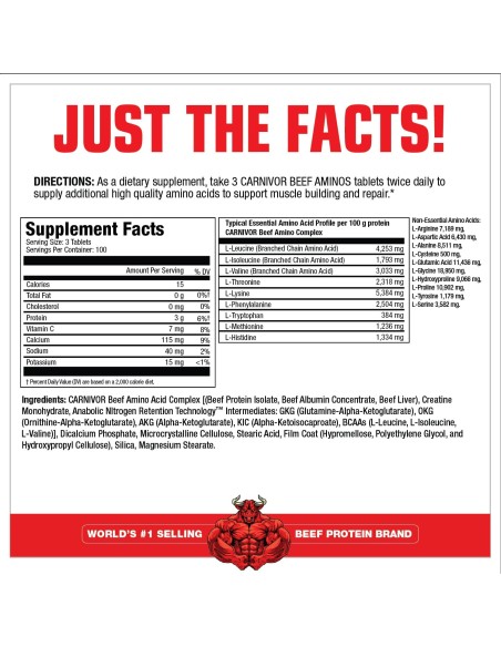 Musclemeds Carnivor Beef Aminos - 300 cápsulas