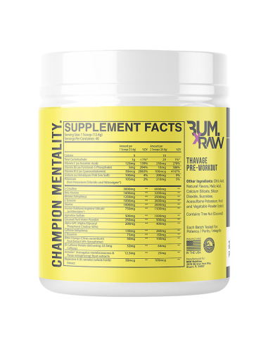 RAW Cbum Thavage Pre Workout - 40 servidas