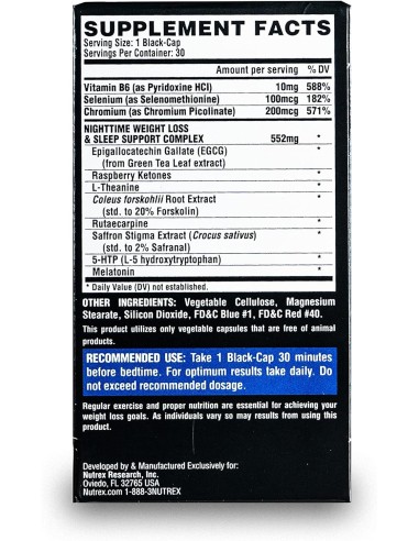 Nutrex Lipo 6 Black Night - 60 cápsulas