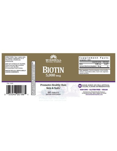 Windmill Biotin 5000 Mcg