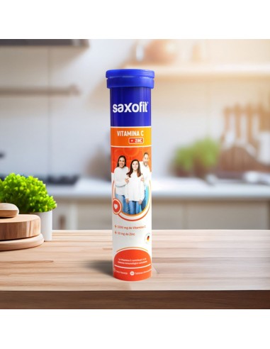 VITAMINA C + ZINC SAXOFIT EFERVESCENTE 20 TABLETAS