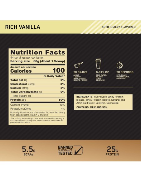 Optimum Nutrition Isolate Gold Standard - 3 libras