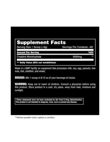 Animal Creatina Micronizada - 300 Gr