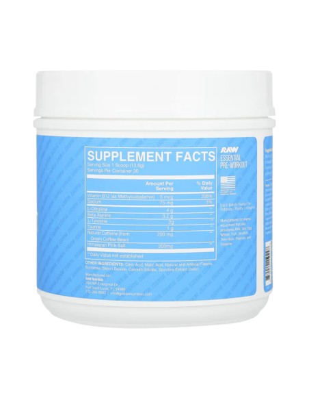 RAW Cbum Essential Pre Workout - 30 Servidas