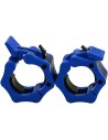 Abrazaderas/Seguros Originales para Barras Olímpicas - (Par) Azul