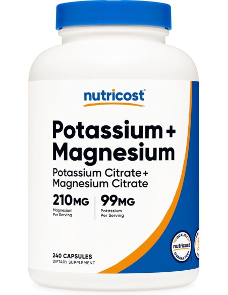 Nutricost Citrato Magnesio + Citrato Potasio 240 Capsulas