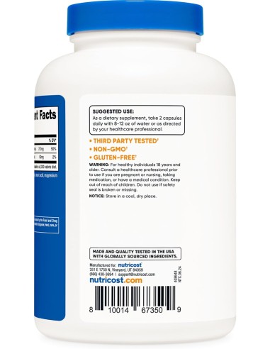 Nutricost Citrato Magnesio + Citrato Potasio 240 Capsulas