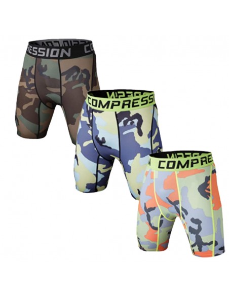 Licras de compresión / Hombre - L / Verde Camuflado