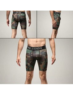 Licras de Compresión para Hombre - talla L - Verde Camuflado