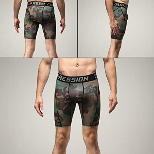 Licras de compresión / Hombre - L / Verde Camuflado