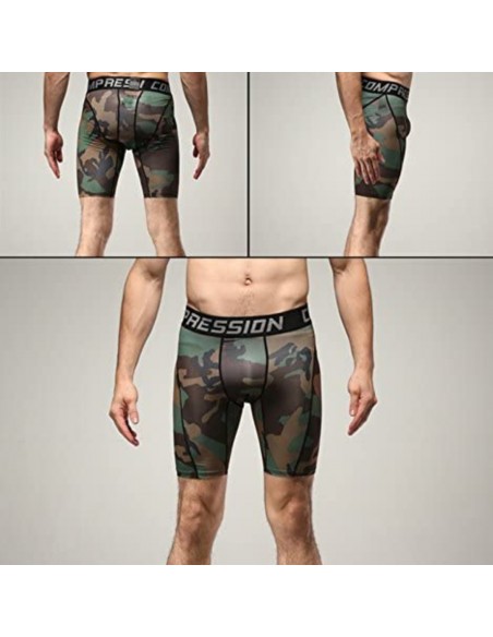 Licras de Compresión para Hombre - talla L - Verde Camuflado