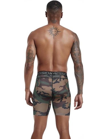 Licras de Compresión para Hombre - talla L - Verde Camuflado