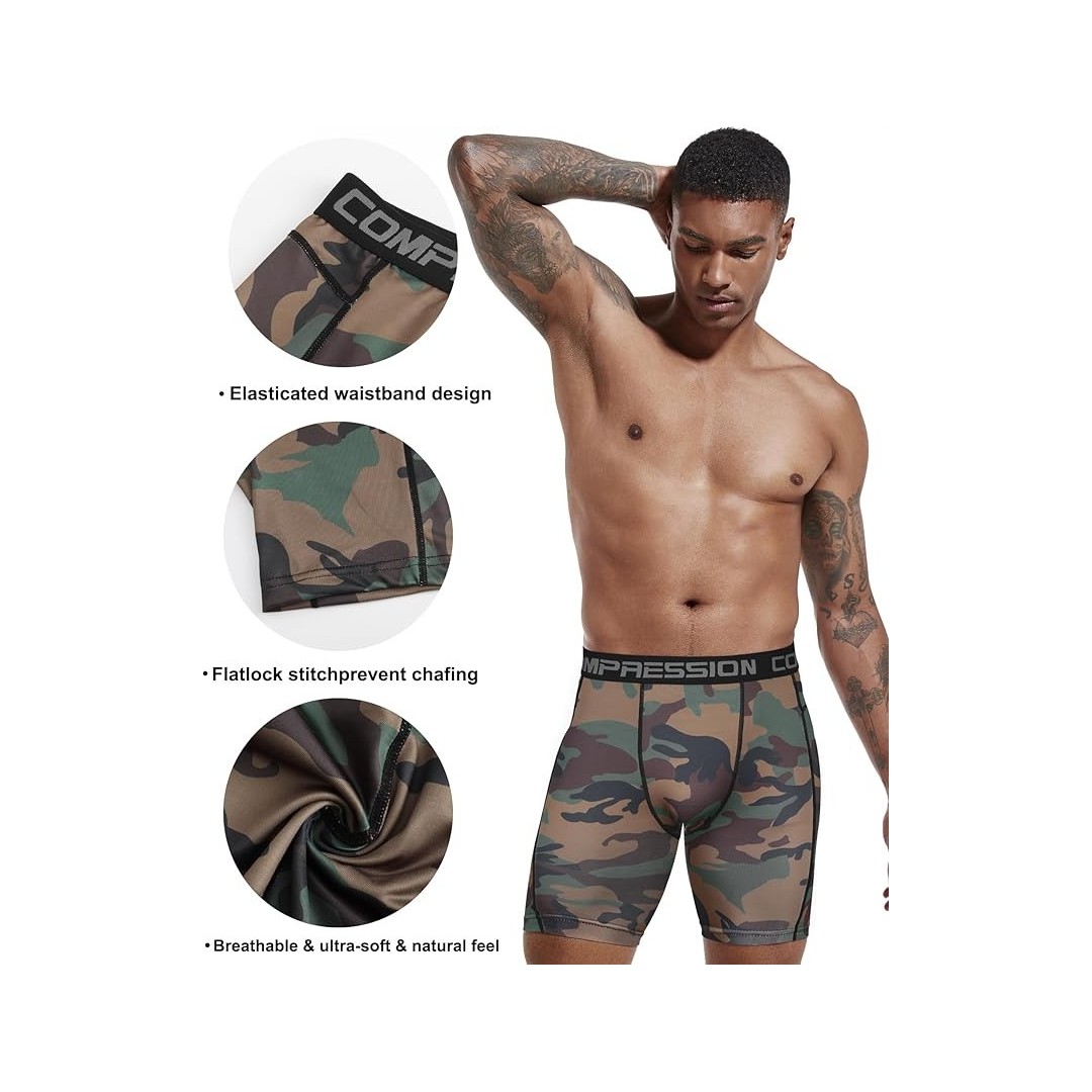Licras de compresión / Hombre - L / Verde Camuflado