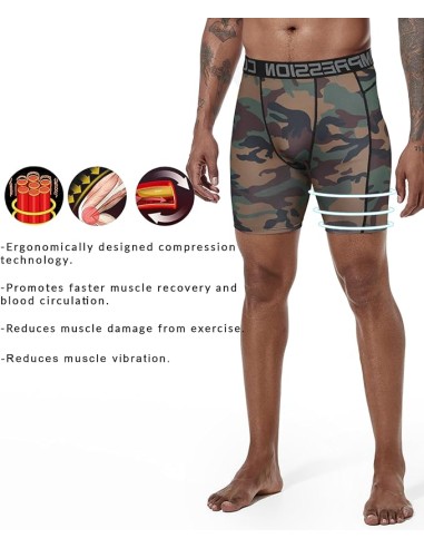 Licras de Compresión para Hombre - talla L - Verde Camuflado