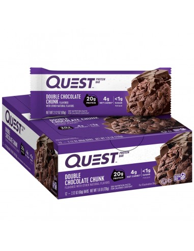 Questbar Double Chocolate Chunk - 1 Barra proteína