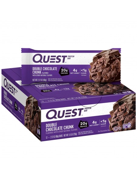 Quest Nutrition Questbar Double Chocolate Chunk 1 Barra proteína