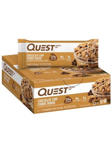 Questbar Chocolate Chip Cookie Dough - 1 Barra proteína