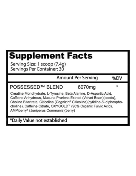 Insane Labz Possessed Pre Workout - 30 Servidas