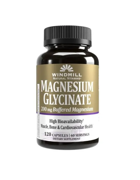 Windmill Glycinate de Magnesio 200mg / 120 tabletas