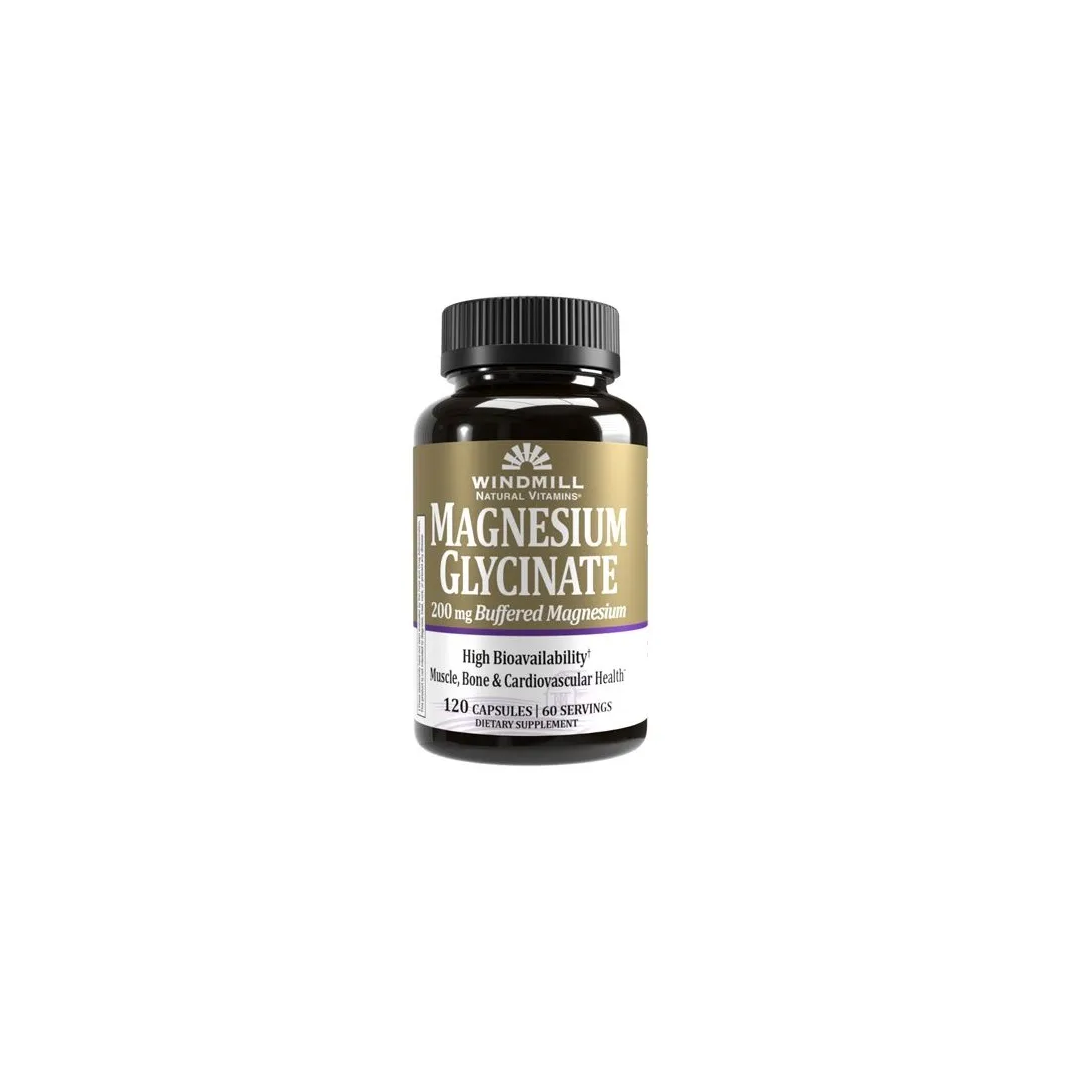Windmill Glycinate de Magnesio 200mg / 120 tabletas