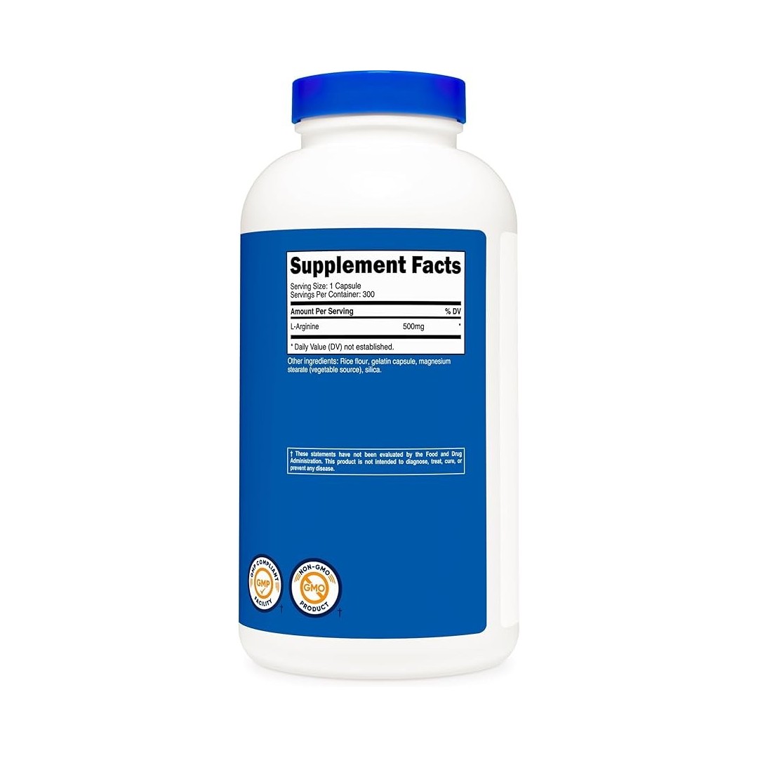 Nutricost L Arginina 500mg / 300 capsulas