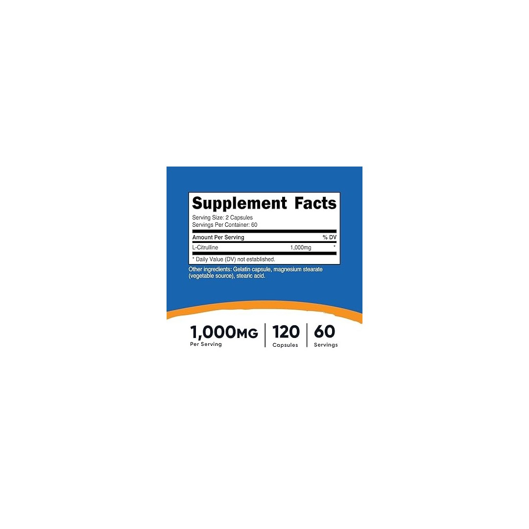 Nutricost L Citrulina 1000 mg / 120 capsulas