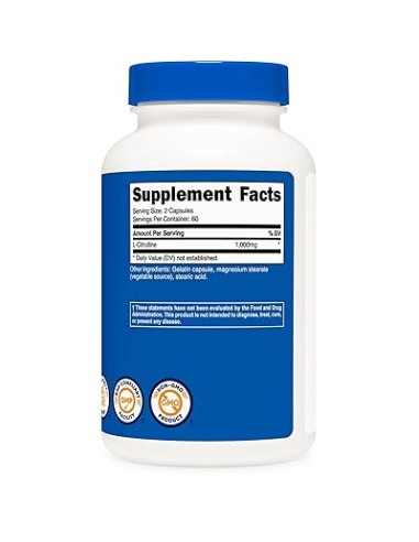 Nutricost L-Citrulline 1000mg/120 Caps