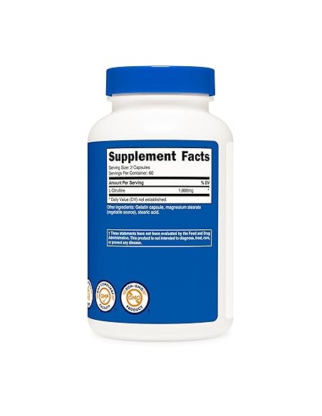 Nutricost L Citrulina 1000 mg / 120 capsulas