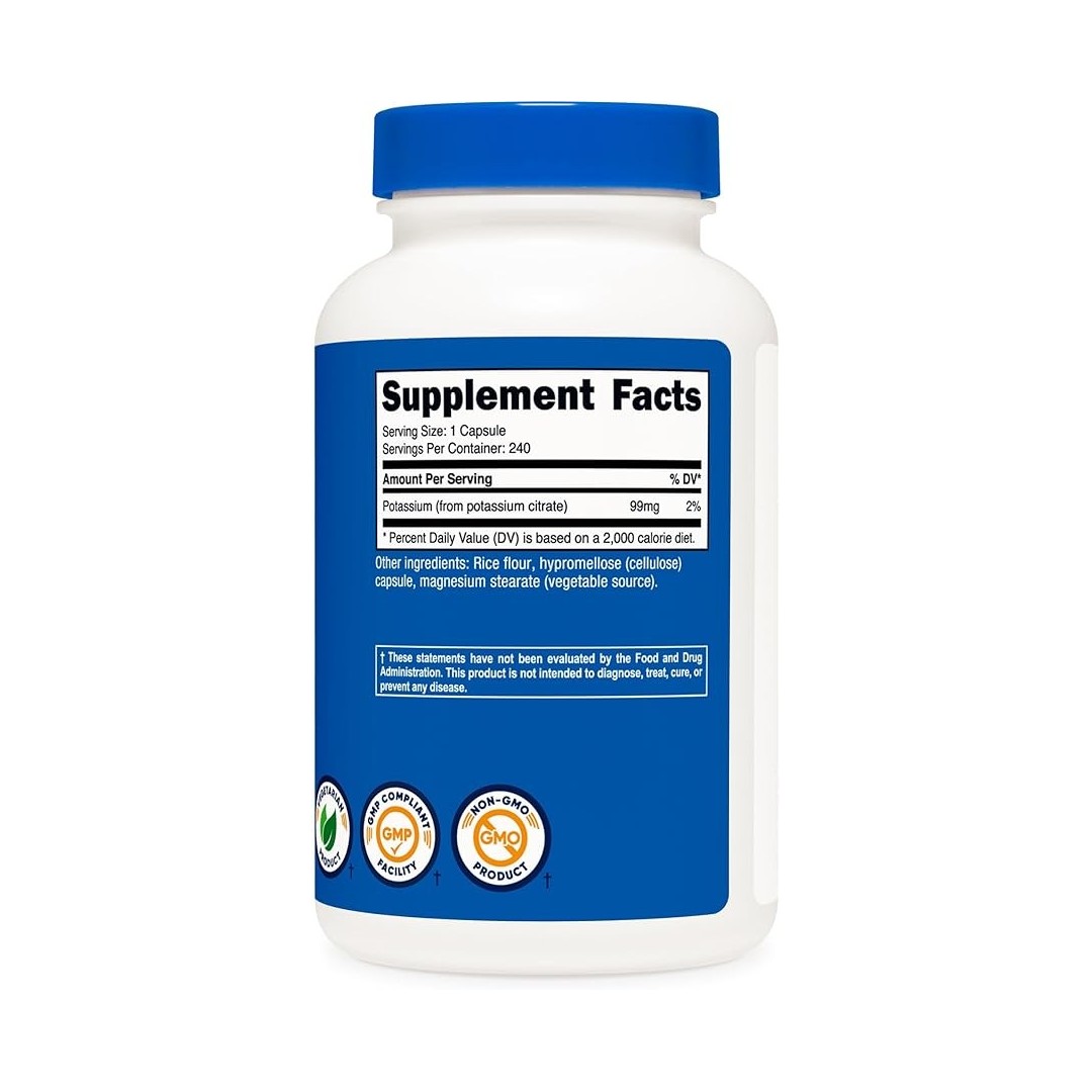 Nutricost Potasio Citrate 99mg / 240 capsulas
