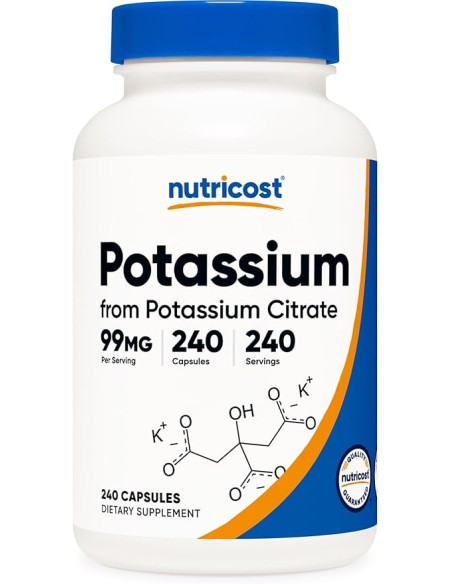 Nutricost Potasio Citrate 99mg / 240 capsulas