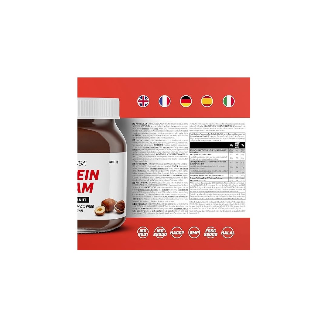 Biotech Protein Cream 400 gramos - Cocoa Hazelnut