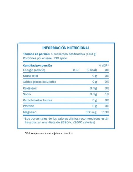 Saxofit Magnesio Citrato en Polvo 130 servidas 200 Gr