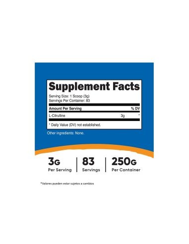 Nutricost Citrulina 250gr - 83 servidas