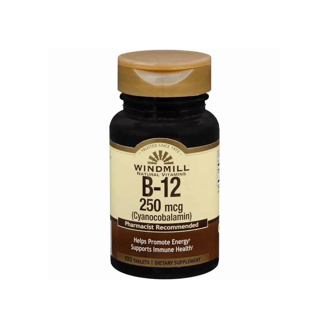 Windmill Vitamina B12 250mg/100 tabletas