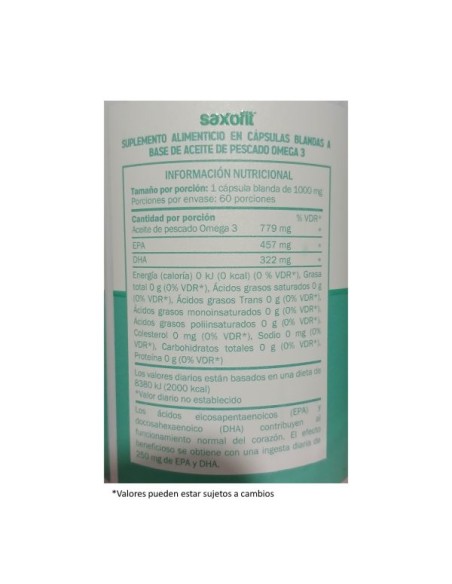 Saxofit Omega 3 / 30 capsulas