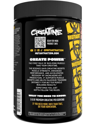 Mutant Creatina 100% Monohidratada 300gr