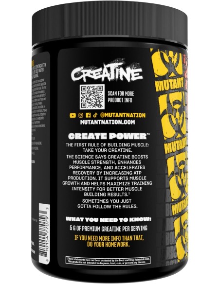 Mutant Creatina 100% Monohidratada 300gr